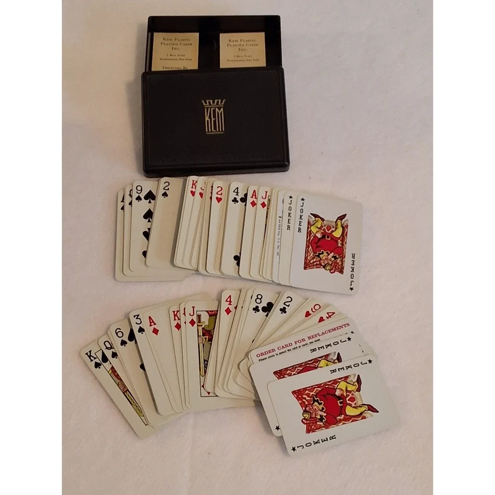 Vintage Bridge Party Set, 3 Double Decks(Complete)3Tallies(New) And 4 Score Pads